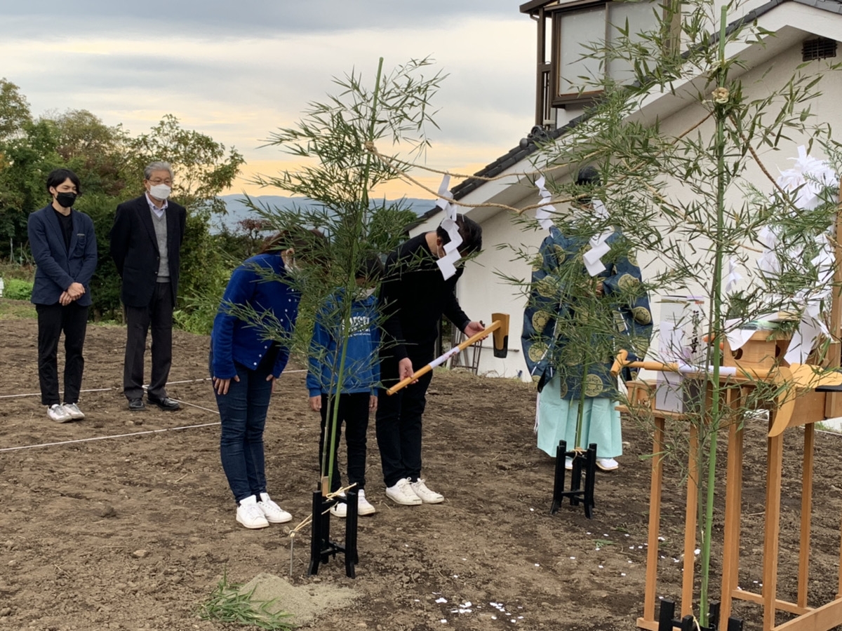 上田市　HUCK モデルハウス　地鎮祭